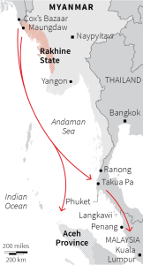 Rohingya Trafficking Routes